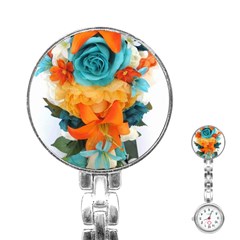 Spring Flowers Stainless Steel Nurses Watch by LW41021