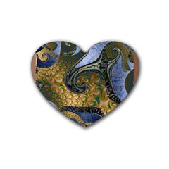 Sea Of Wonder Rubber Coaster (heart)  by LW41021