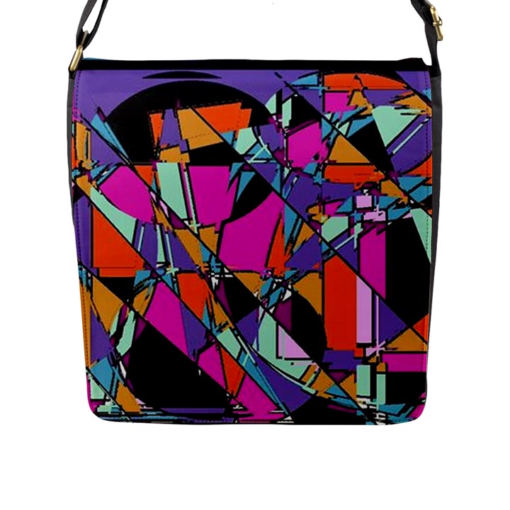 Abstract  Flap Closure Messenger Bag (L)