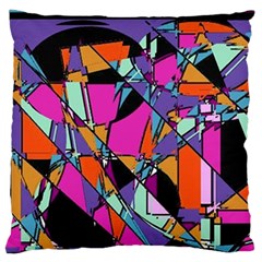 Abstract  Large Flano Cushion Case (two Sides) by LW41021