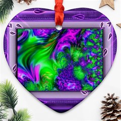 Feathery Winds Heart Ornament (two Sides)