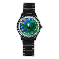 Night Sky Stainless Steel Round Watch by LW41021