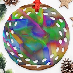 Prisma Colors Round Filigree Ornament (two Sides)