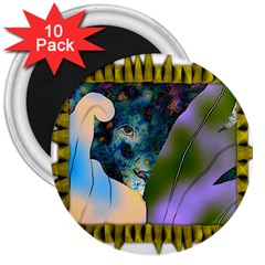 Jungle Lion 3  Magnets (10 Pack)  by LW41021