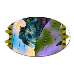 Jungle Lion Oval Magnet by LW41021