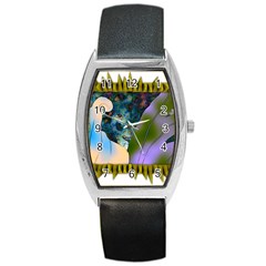 Jungle Lion Barrel Style Metal Watch by LW41021