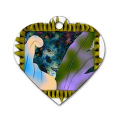 Jungle Lion Dog Tag Heart (two Sides) by LW41021