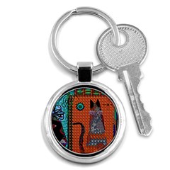 Cats Key Chain (round) by LW41021