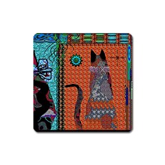 Cats Square Magnet by LW41021