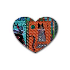 Cats Heart Coaster (4 Pack)  by LW41021