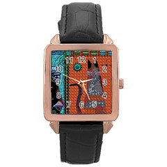 Cats Rose Gold Leather Watch  by LW41021