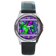 Feathery Winds Round Metal Watch by LW41021