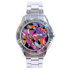 Abstract Stainless Steel Analogue Watch by LW41021