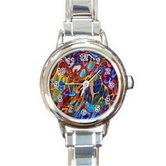 Colored Summer Round Italian Charm Watch by Galinka