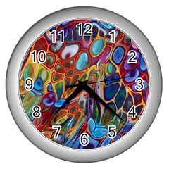 Colored Summer Wall Clock (silver)