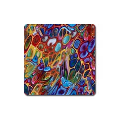 Colored Summer Square Magnet