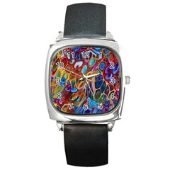 Colored Summer Square Metal Watch by Galinka