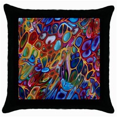 Colored Summer Throw Pillow Case (black)