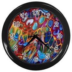 Colored Summer Wall Clock (black) by Galinka