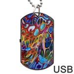 Colored summer Dog Tag USB Flash (One Side) Front