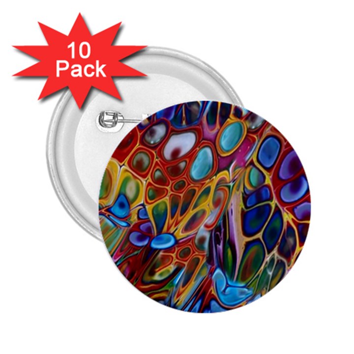 Colored summer 2.25  Buttons (10 pack) 