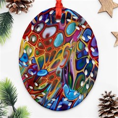 Colored Summer Oval Filigree Ornament (two Sides)