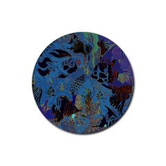 Undersea Rubber Round Coaster (4 Pack)  by PollyParadise