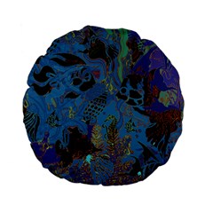 Undersea Standard 15  Premium Flano Round Cushions by PollyParadise