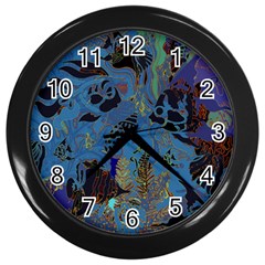 Undersea Wall Clock (black) by PollyParadise