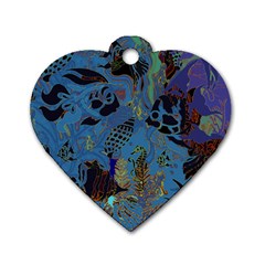 Undersea Dog Tag Heart (one Side) by PollyParadise