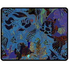 Undersea Double Sided Fleece Blanket (medium)  by PollyParadise