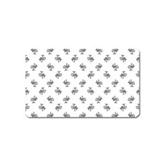 Black And White Sketchy Birds Motif Pattern Magnet (name Card) by dflcprintsclothing