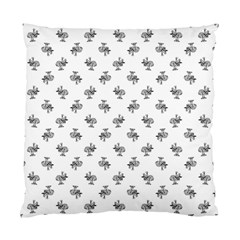 Black And White Sketchy Birds Motif Pattern Standard Cushion Case (one Side)