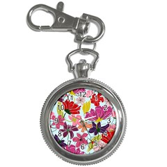 Flower pattern Key Chain Watches