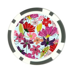 Flower Pattern Poker Chip Card Guard