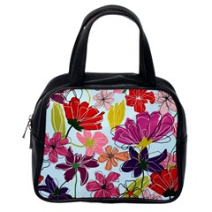 Flower pattern Classic Handbag (One Side)