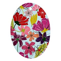 Flower Pattern Ornament (oval) by Galinka