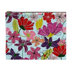 Flower Pattern Cosmetic Bag (xl)