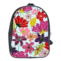 Flower pattern School Bag (Large)