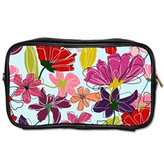 Flower Pattern Toiletries Bag (one Side)