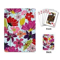 Flower Pattern Playing Cards Single Design (rectangle)