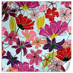 Flower Pattern Canvas 12  X 12  by Galinka