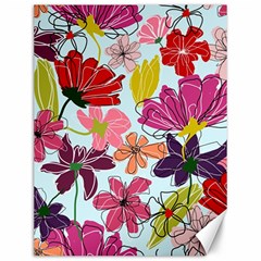 Flower Pattern Canvas 12  X 16  by Galinka