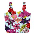 Flower pattern Full Print Recycle Bag (L) Back