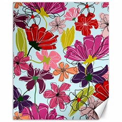 Flower Pattern Canvas 11  X 14  by Galinka