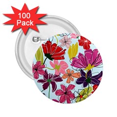 Flower Pattern 2 25  Buttons (100 Pack)  by Galinka