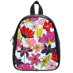 Flower Pattern School Bag (small) by Galinka