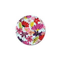 Flower Pattern Golf Ball Marker (4 Pack) by Galinka