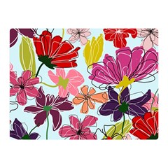 Flower pattern Double Sided Flano Blanket (Mini) 