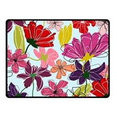 Flower Pattern Fleece Blanket (small) by Galinka